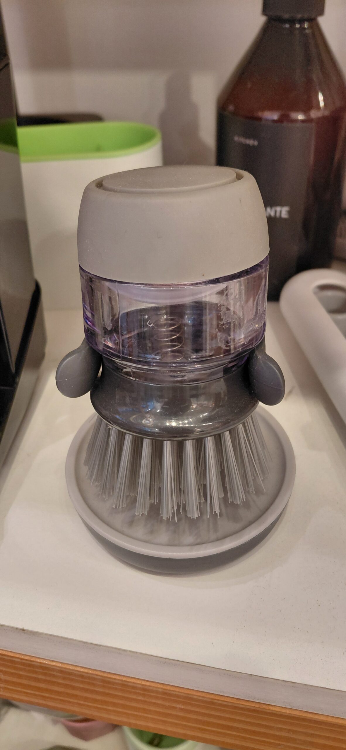 cepillo dispenser premiun c/base gris