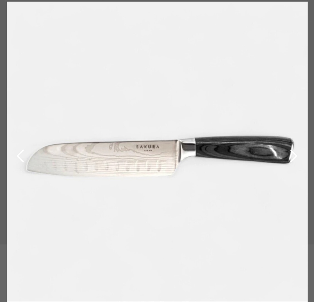 cuchillo sakura santoku pro stainless 30 cm