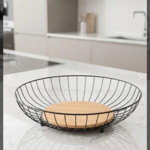 FRUTERA DE METAL C/BASE BAMBU