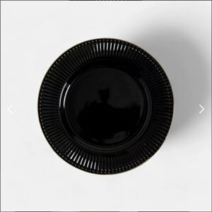 plato de postre acapulco black borde dorado