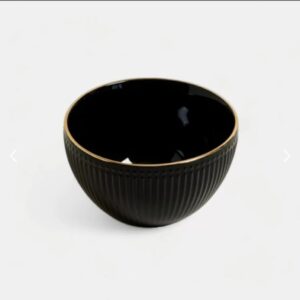 bowl acapulco black borde dorado 14 x 8 cm