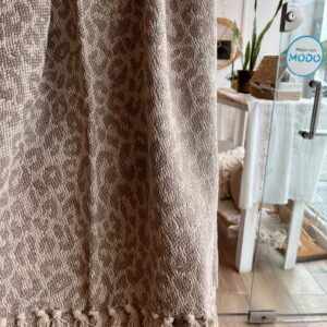 manta throw print ivory 125 x 150