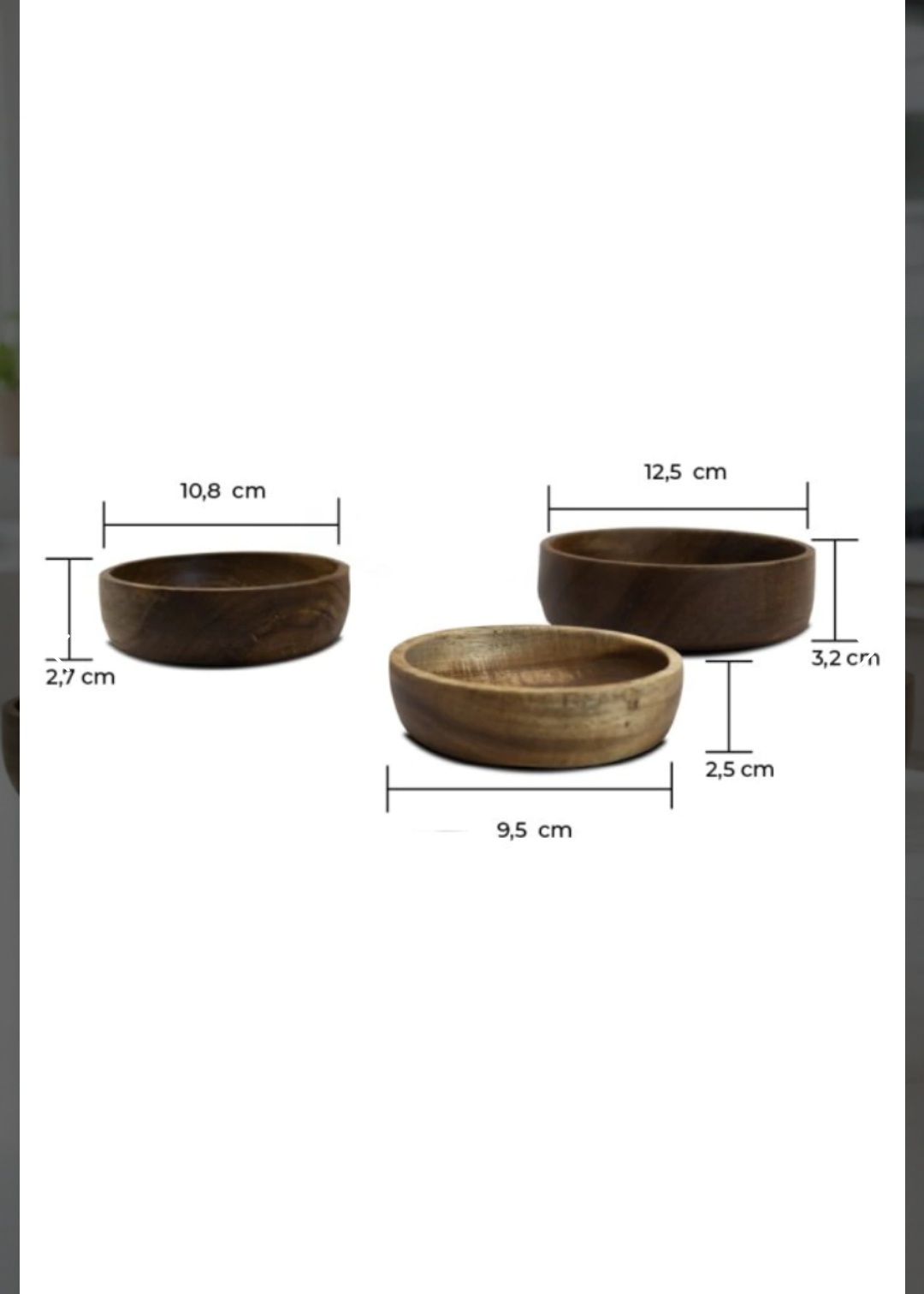 SET X3 BOWLS SAKURA DE ACACIA - Image 2