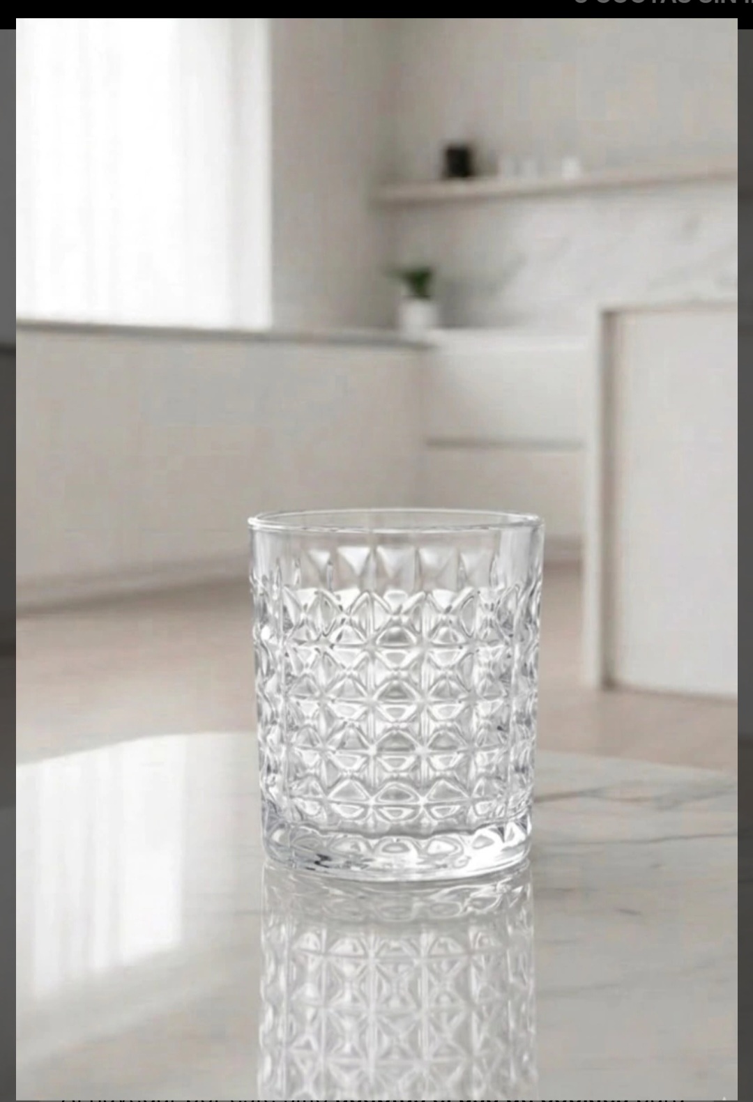 VASO RUBI AGUA/WISKY 300 ML X6