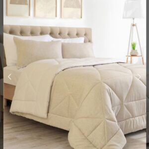 Acolchado simil lino Queen