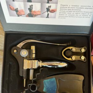 SET SACACORCHO PLATEADO C/PEDESTAL