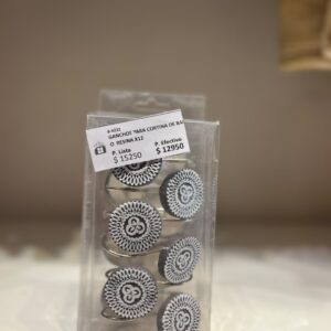 GANCHO PARA CORTINA DE BAÑO RESINA X12