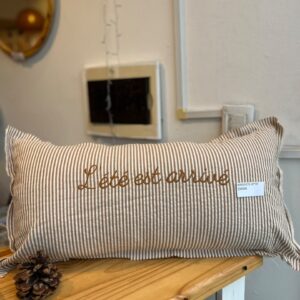 ALMOHADON RAYA FINA CON BORDADO