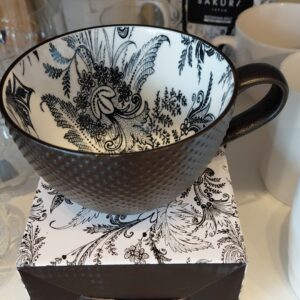 taza mug porcelana botanica SAKURA en caja