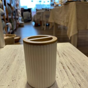 VASO PORTA CEPILLOS RAYADO